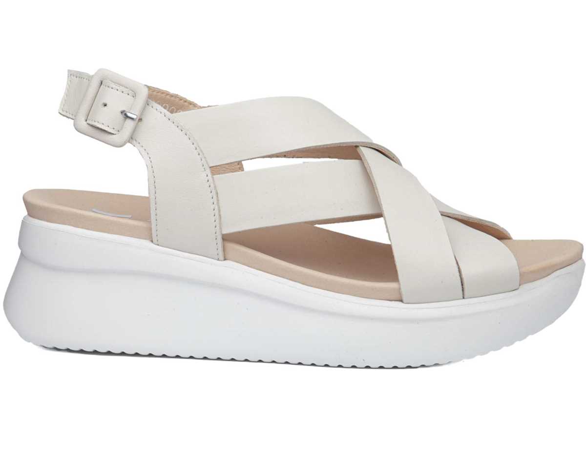 Callaghan 29902 Llana Platåsandaler Dame Hvite | MUT6744JQ
